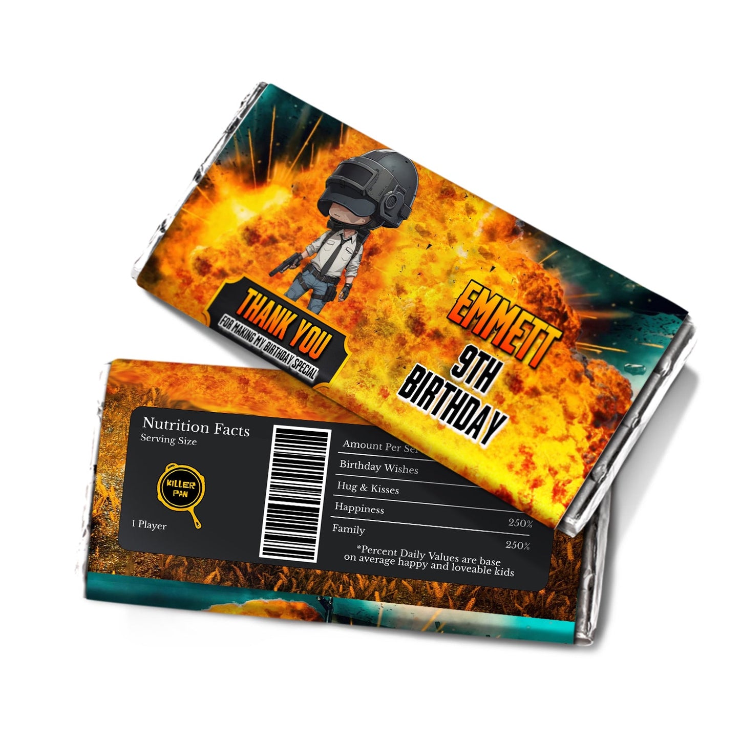 PUBG Chocolate Label