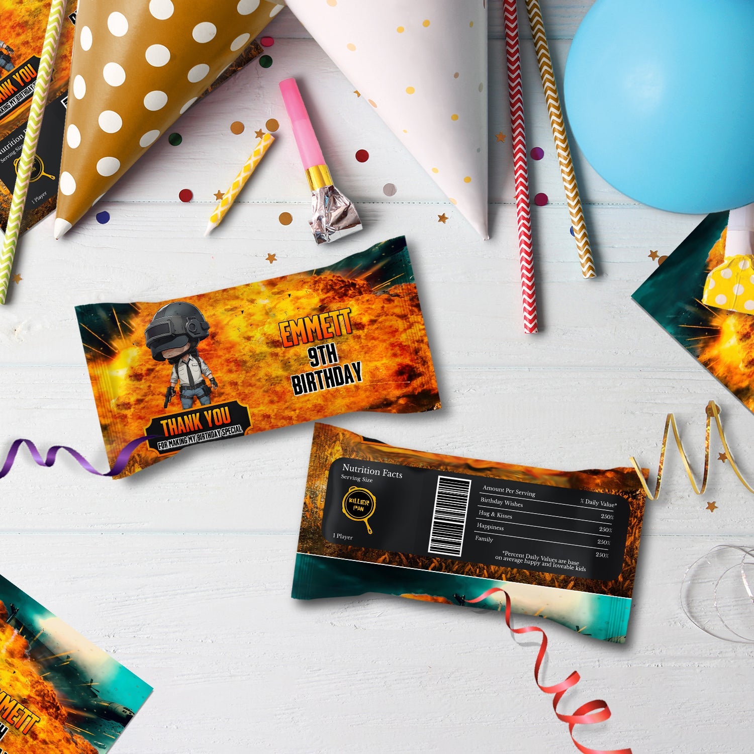 PUBG Birthday Decorations, PUBG Battle Royale Party Supplies, PUBG : Battlegrounds Themed, PUBG Digital Template, Editable PUBG Image SVG PNG