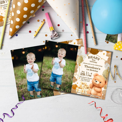 1st Birthday Birthday Decorations, Teddy Bear Party Supplies, Paddington Bear Themed, Bear doll toys Digital Template, Editable Bear Image SVG PNG