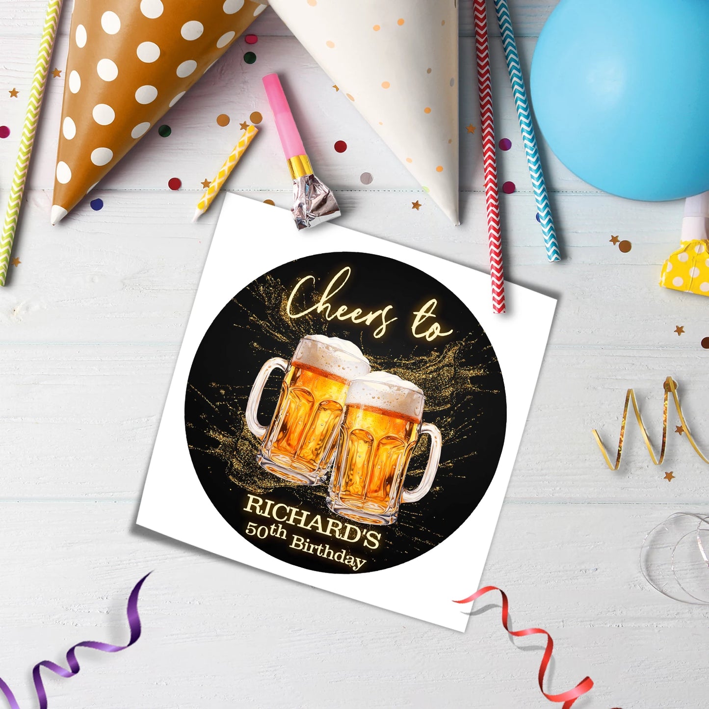 Beer Adult Birthday Personalized Icing Sheet Cake Images Edible Cake Decor