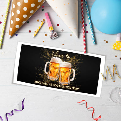 Beer Birthday Birthday Decorations, Adult Party Party Supplies, Mens Birthday Themed, 50th Birthday Digital Template, Editable Beer Adult Birthday Image SVG PNG