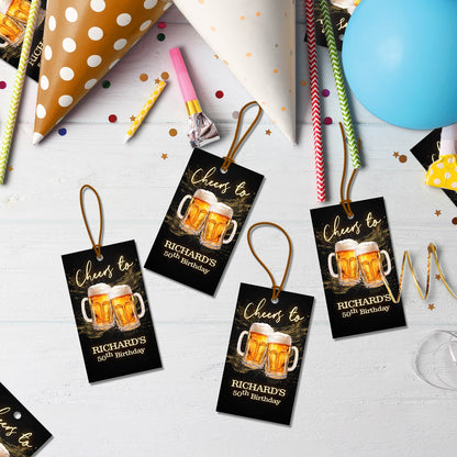 Beer Birthday Birthday Decorations, Adult Party Party Supplies, Mens Birthday Themed, 50th Birthday Digital Template, Editable Beer Adult Birthday Image SVG PNG