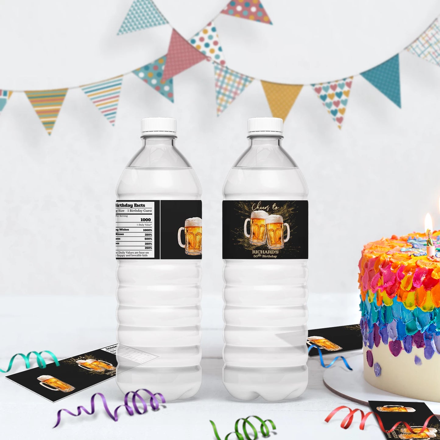 Beer Birthday Birthday Decorations, Adult Party Party Supplies, Mens Birthday Themed, 50th Birthday Digital Template, Editable Beer Adult Birthday Image SVG PNG
