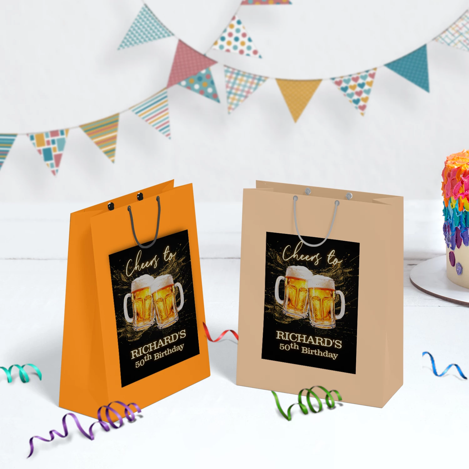 Beer Birthday Birthday Decorations, Adult Party Party Supplies, Mens Birthday Themed, 50th Birthday Digital Template, Editable Beer Adult Birthday Image SVG PNG