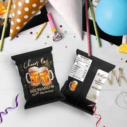 Beer Birthday Birthday Decorations, Adult Party Party Supplies, Mens Birthday Themed, 50th Birthday Digital Template, Editable Beer Adult Birthday Image SVG PNG
