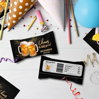 Beer Birthday Birthday Decorations, Adult Party Party Supplies, Mens Birthday Themed, 50th Birthday Digital Template, Editable Beer Adult Birthday Image SVG PNG