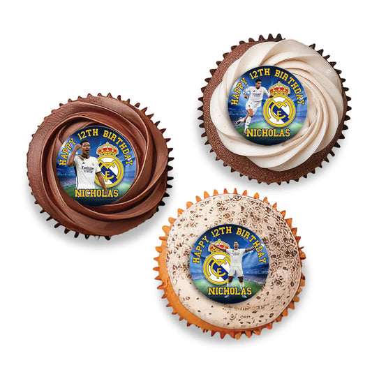 Jude Bellingham Personalized cupcake Toppers for Stylish Party Treats