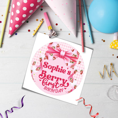 Berry Strawberry Personalized Icing Sheet Cake Images Edible Decor