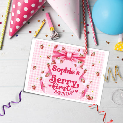 Best Berry Strawberry Personalized Icing Sheet Cake Topper Images
