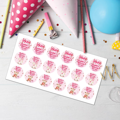 Berry Strawberry Personalized Cupcake Toppers Sweet Party Decor