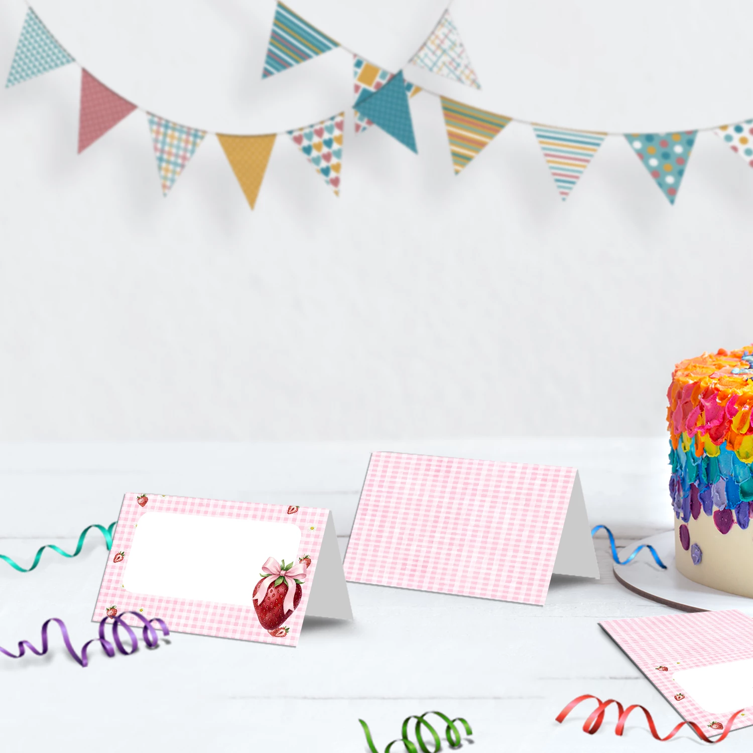 Strawberry Birthday Decorations, Girls Birthday Party Supplies, 1st Birthday Themed, Berry Digital Template, Editable Berry Strawberry Image SVG PNG
