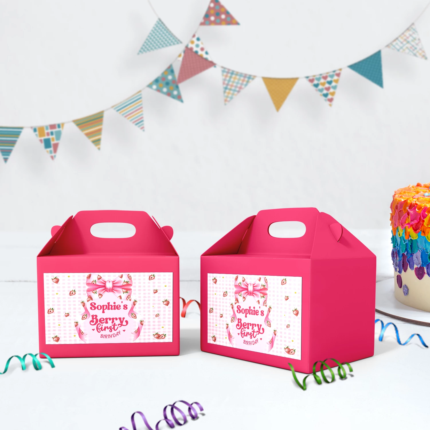 Strawberry Birthday Decorations, Girls Birthday Party Supplies, 1st Birthday Themed, Berry Digital Template, Editable Berry Strawberry Image SVG PNG