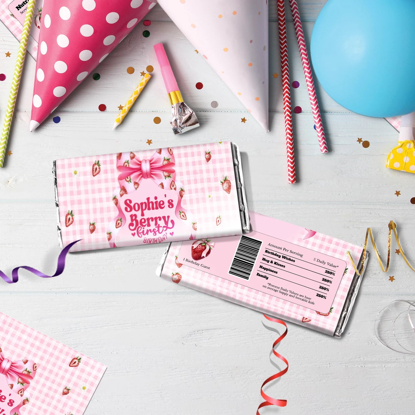 Strawberry Birthday Decorations, Girls Birthday Party Supplies, 1st Birthday Themed, Berry Digital Template, Editable Berry Strawberry Image SVG PNG