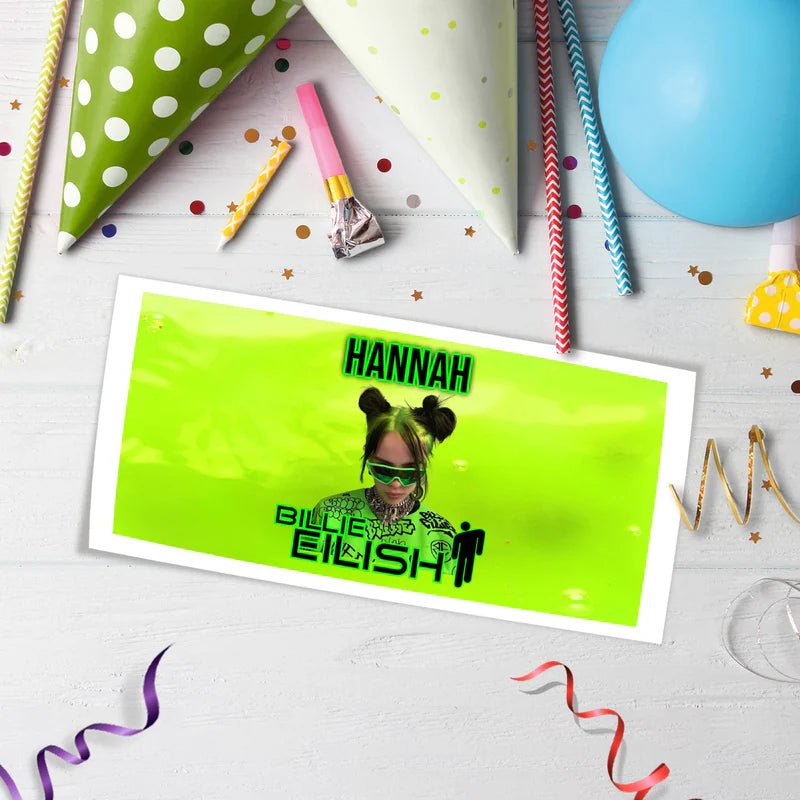 Billie Eilish Birthday Decorations, Billie Eilish Party Supplies, The Avocados Themed, Billie Eilish Fans Digital Template, Editable Billie Eilish Image SVG PNG