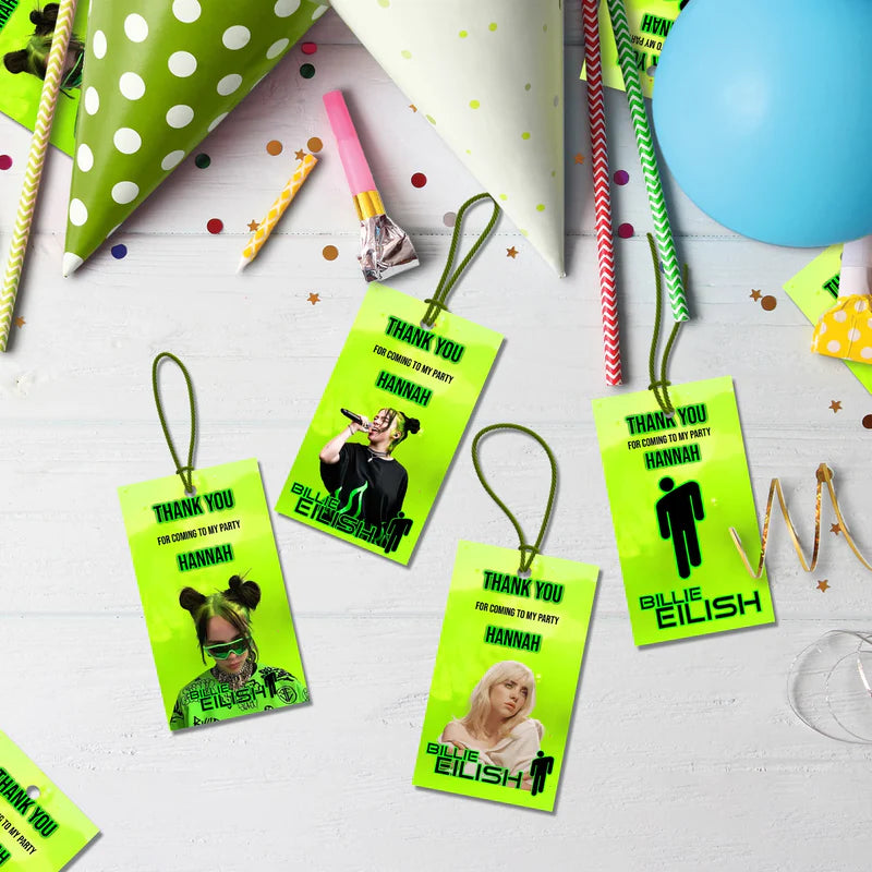 Billie Eilish Birthday Decorations, Billie Eilish Party Supplies, The Avocados Themed, Billie Eilish Fans Digital Template, Editable Billie Eilish Image SVG PNG