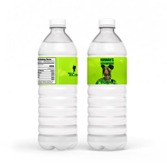 Billie Eilish Water Bottle Label