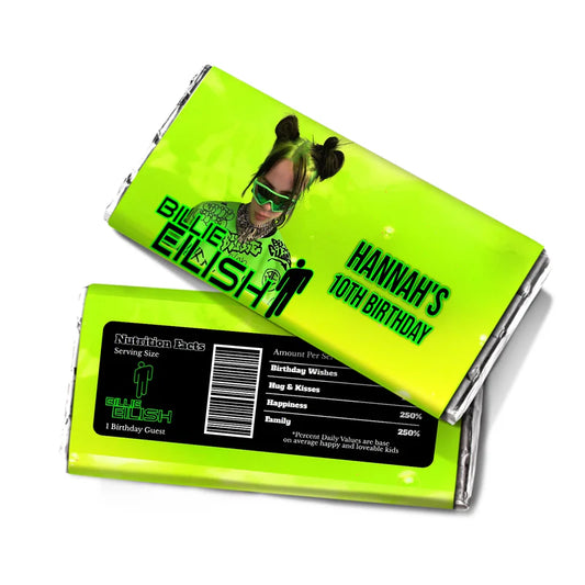 Billie Eilish Chocolate Label