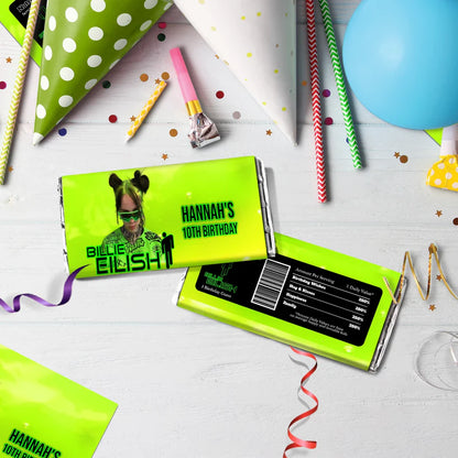 Billie Eilish Birthday Decorations, Billie Eilish Party Supplies, The Avocados Themed, Billie Eilish Fans Digital Template, Editable Billie Eilish Image SVG PNG