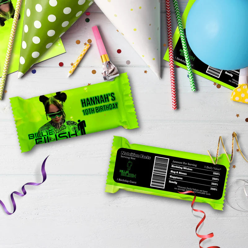 Billie Eilish Birthday Decorations, Billie Eilish Party Supplies, The Avocados Themed, Billie Eilish Fans Digital Template, Editable Billie Eilish Image SVG PNG