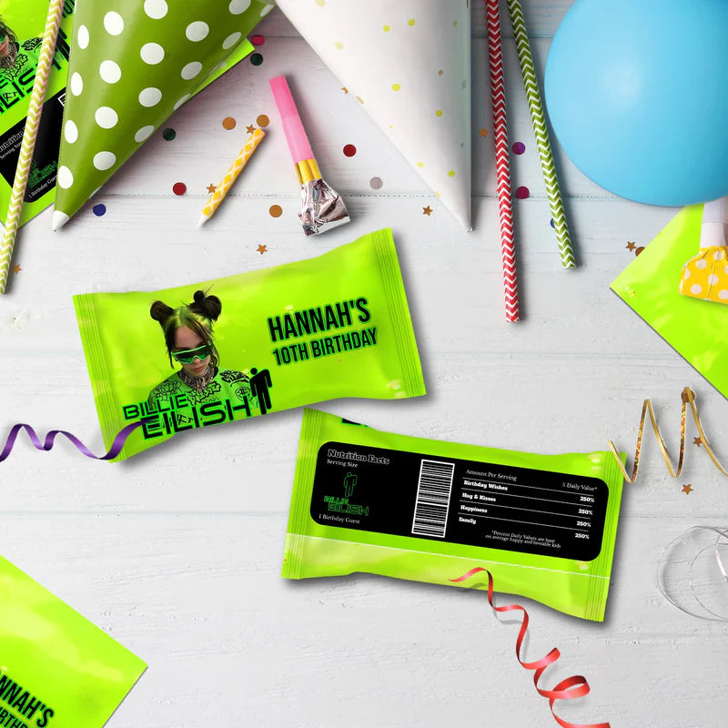 Billie Eilish Birthday Decorations, Billie Eilish Party Supplies, The Avocados Themed, Billie Eilish Fans Digital Template, Editable Billie Eilish Image SVG PNG