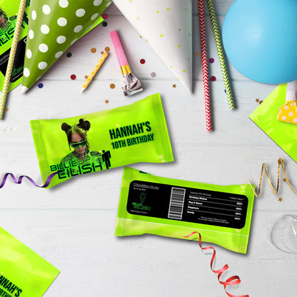 Billie Eilish Birthday Decorations, Billie Eilish Party Supplies, The Avocados Themed, Billie Eilish Fans Digital Template, Editable Billie Eilish Image SVG PNG