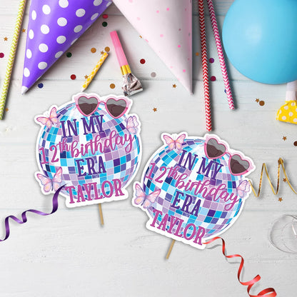 Taylor Swift Birthday Decorations, Eras Tour Party Supplies, Birthday Era Themed, Swifties Digital Template, Editable Birthday Era Image SVG PNG