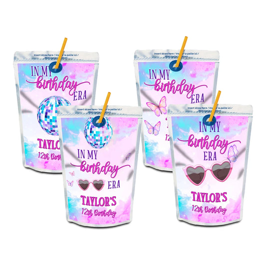 Eras Tour Taylor Swift Juice Pouch Label for custom party drinks