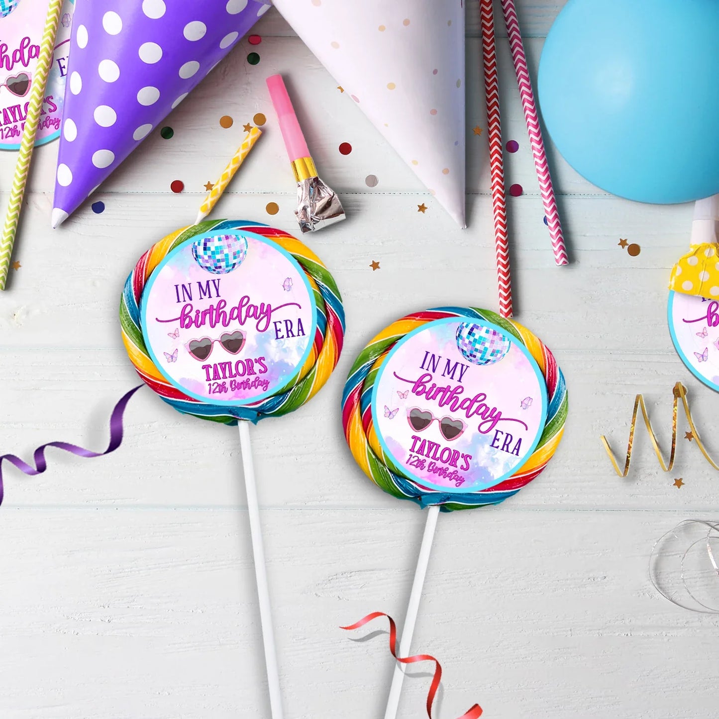 Taylor Swift Birthday Decorations, Eras Tour Party Supplies, Birthday Era Themed, Swifties Digital Template, Editable Birthday Era Image SVG PNG