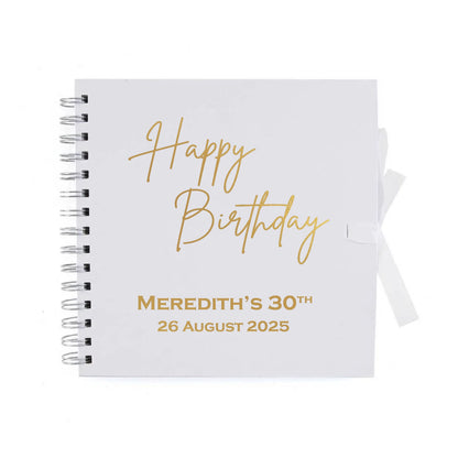 Personalised Birthday Guestbook 20 x 20cm Album | 18th 21st 30th 40th 50th 60th Scrapbook | Guestbook | Birthday Gift | Birthday Card