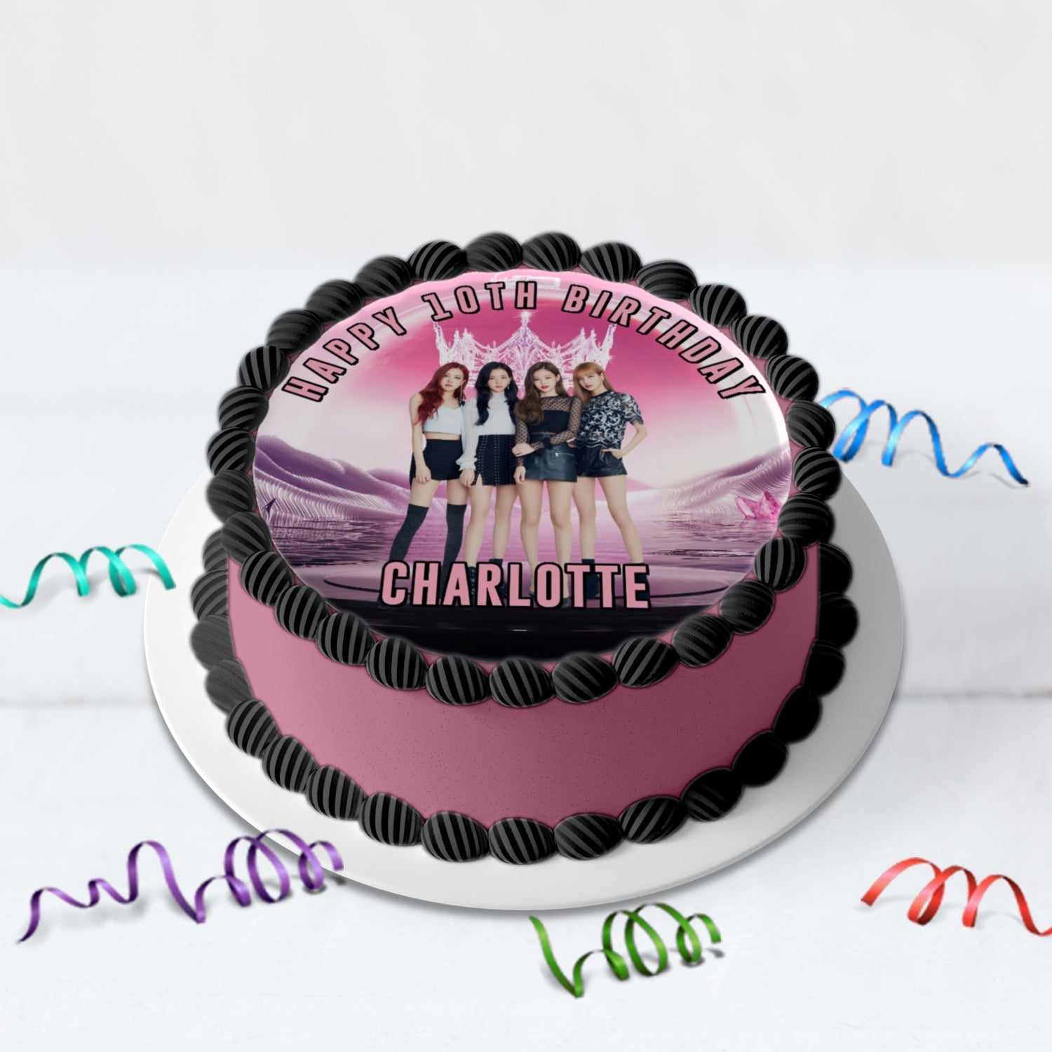 Blackpink Birthday Decorations, Black Pink Party Supplies, Lisa Blackpink Themed, Girls Group KPOP Digital Template, Editable BlackPink Image SVG PNG