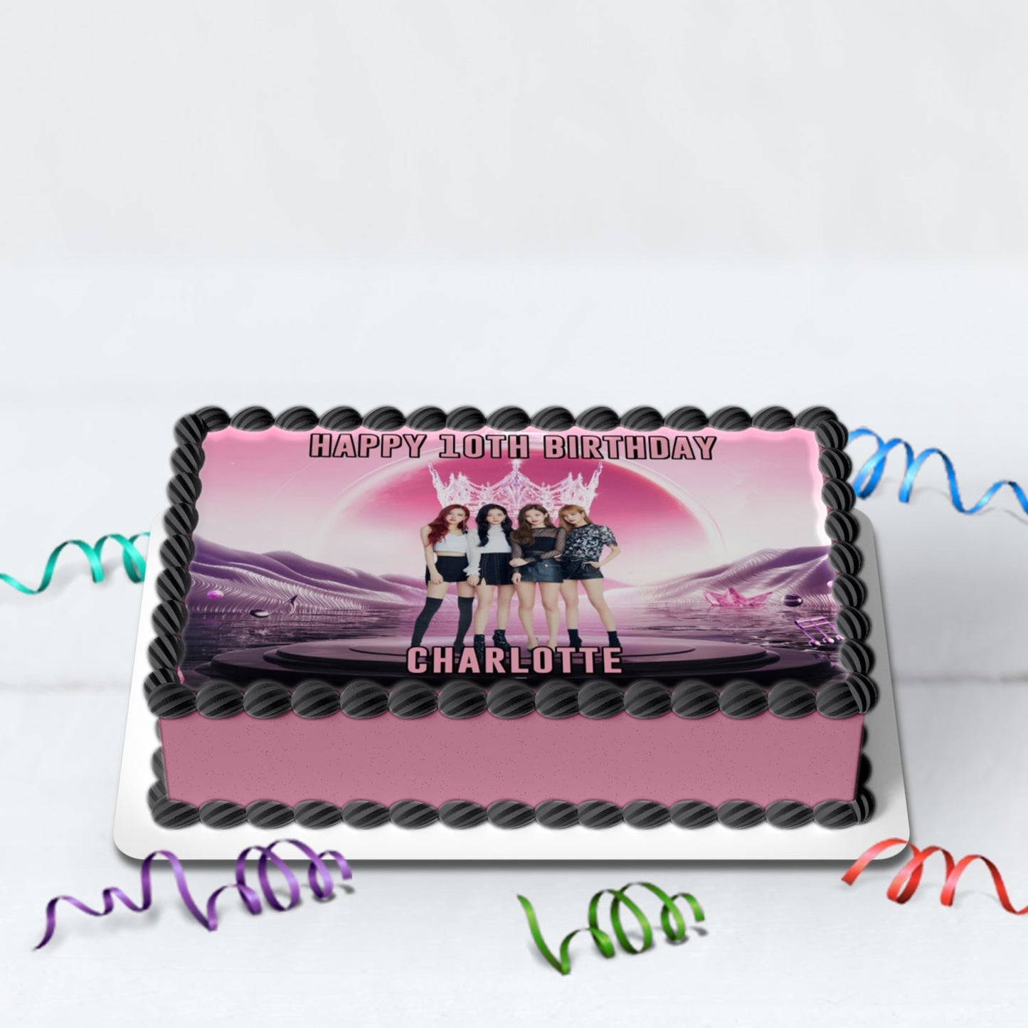 Blackpink Birthday Decorations, Black Pink Party Supplies, Lisa Blackpink Themed, Girls Group KPOP Digital Template, Editable BlackPink Image SVG PNG