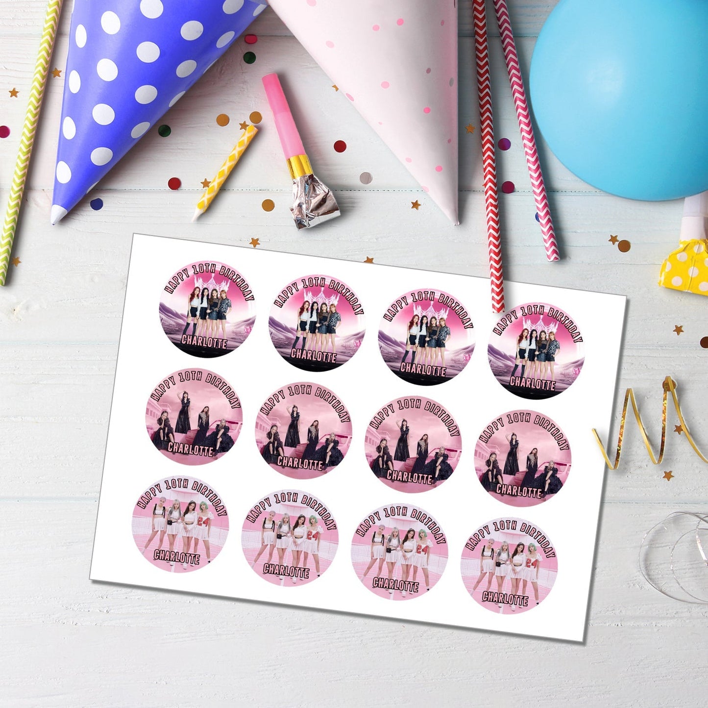 BlackPink Personalized Cupcakes Toppers - Custom BlackPink Cupcake Toppers for Parties & Celebrations