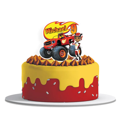 Blaze The Monster Machines personalized cake toppers