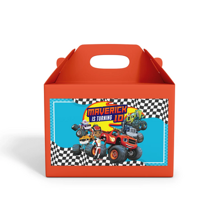 Blaze The Monster Machines treat box label