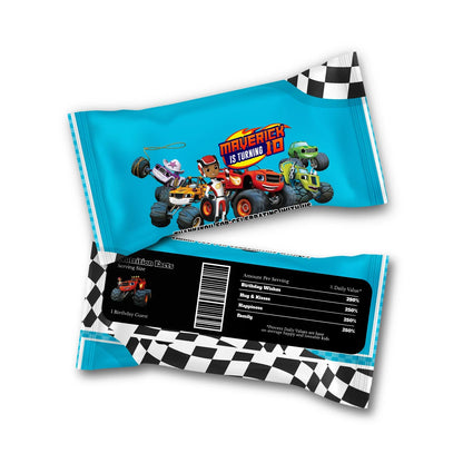 Blaze The Monster Machines Skittles label