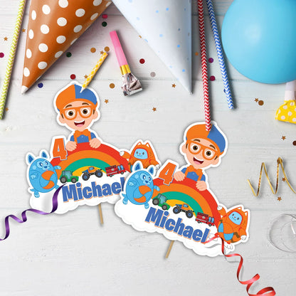 Educational theme Birthday Decorations, Blippi Party Supplies, Blippi Themed, TV Series Digital Template, Editable Blippi Image SVG PNG