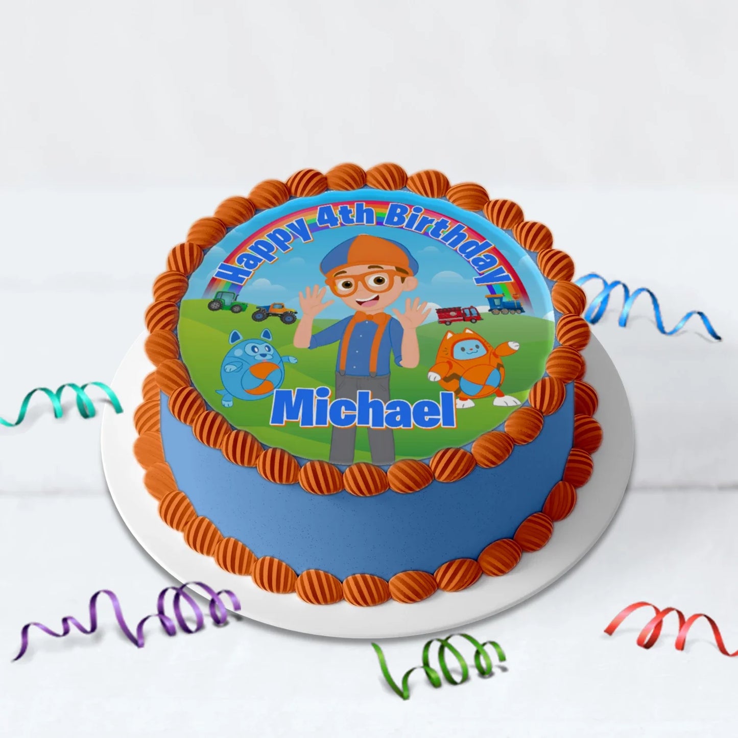 Educational theme Birthday Decorations, Blippi Party Supplies, Blippi Themed, TV Series Digital Template, Editable Blippi Image SVG PNG