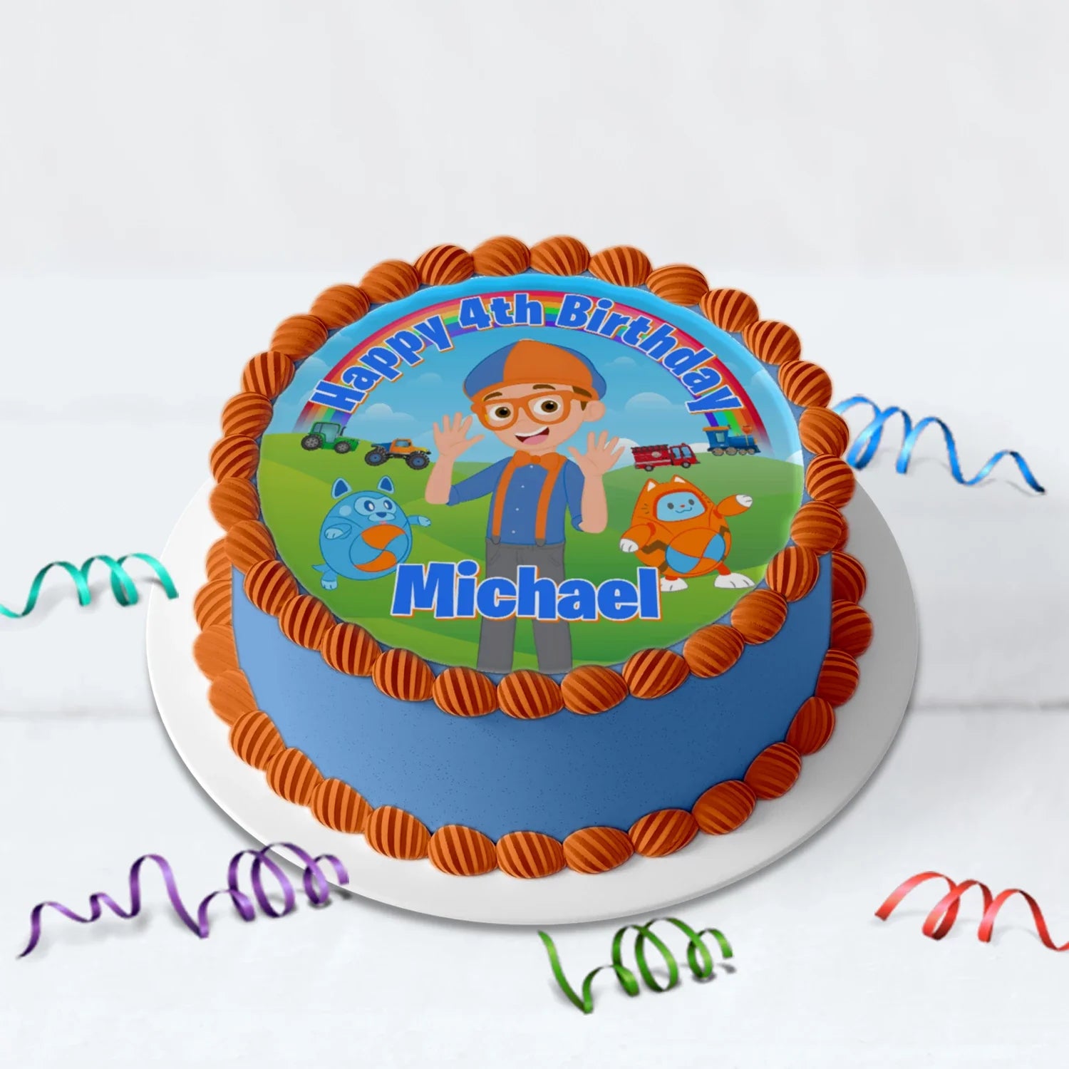 Educational theme Birthday Decorations, Blippi Party Supplies, Blippi Themed, TV Series Digital Template, Editable Blippi Image SVG PNG