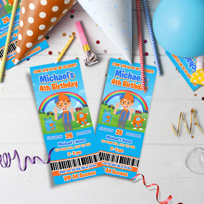 Educational theme Birthday Decorations, Blippi Party Supplies, Blippi Themed, TV Series Digital Template, Editable Blippi Image SVG PNG