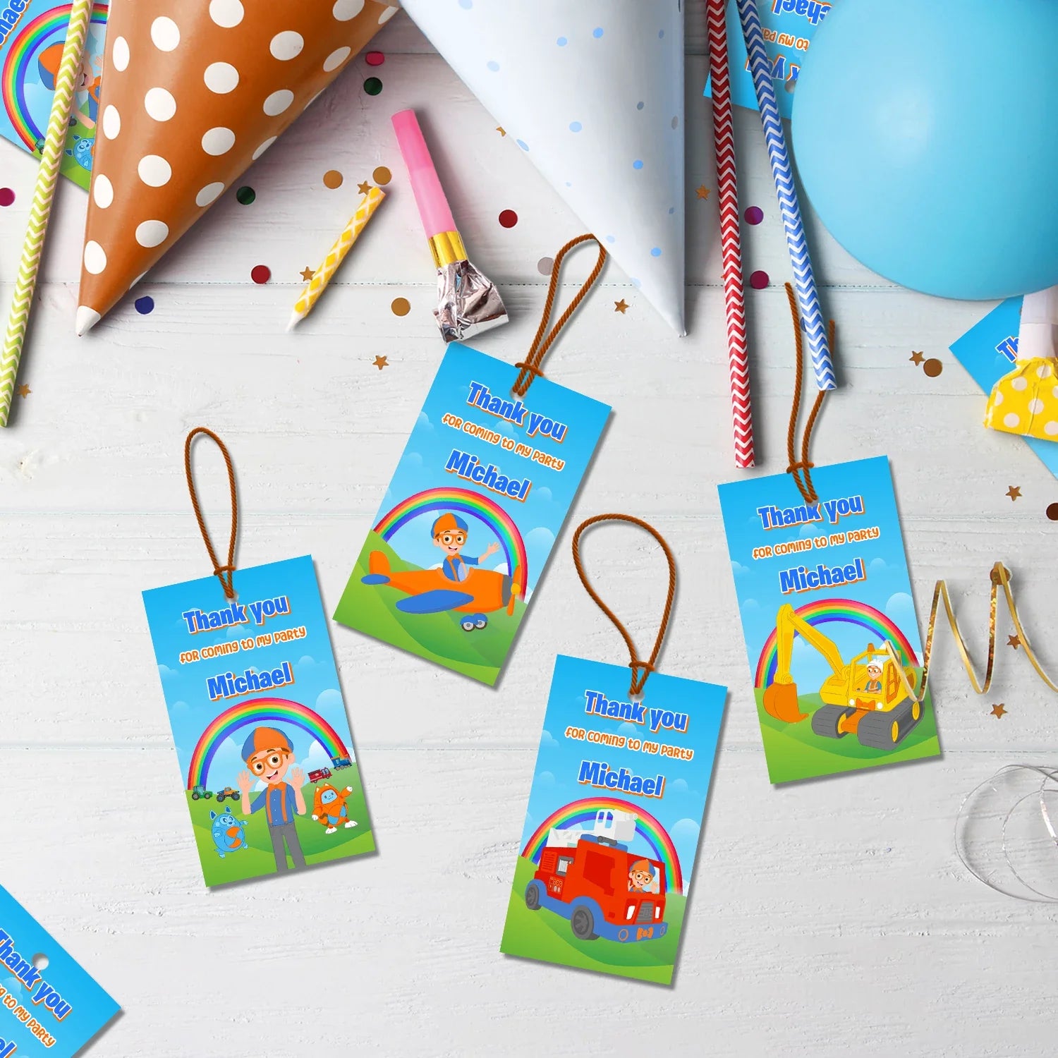 Educational theme Birthday Decorations, Blippi Party Supplies, Blippi Themed, TV Series Digital Template, Editable Blippi Image SVG PNG