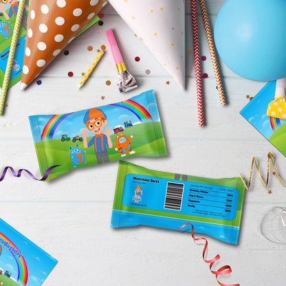 Educational theme Birthday Decorations, Blippi Party Supplies, Blippi Themed, TV Series Digital Template, Editable Blippi Image SVG PNG
