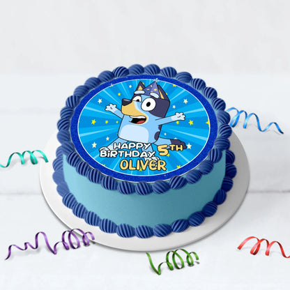 Bluey Birthday Decorations, Bluey Party Supplies, Bluey Themed, Blue Heeler Puppy Digital Template, Editable Bluey Image SVG PNG