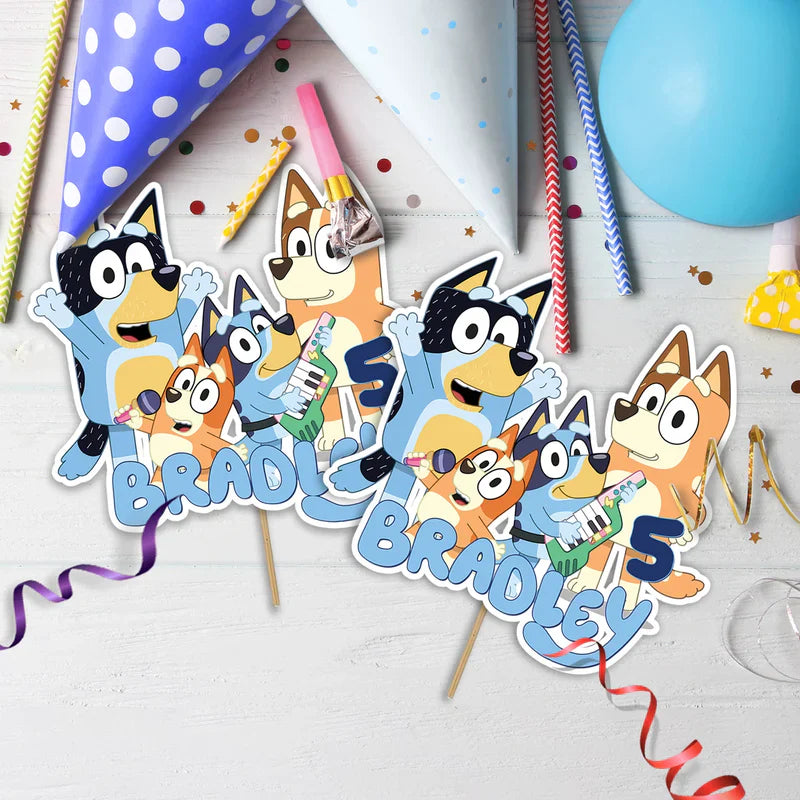 Bluey Birthday Decorations, Bluey and Bingo Party Supplies, Bluey Themed, Bluey Digital Template, Editable Bluey Image SVG PNG