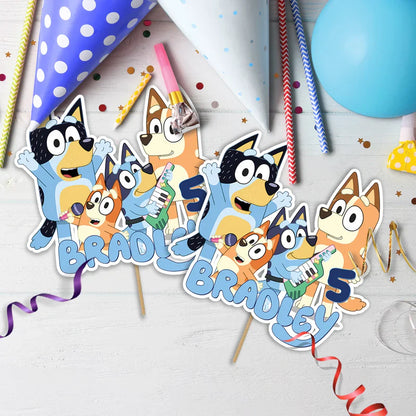 Bluey Birthday Decorations, Bluey and Bingo Party Supplies, Bluey Themed, Bluey Digital Template, Editable Bluey Image SVG PNG