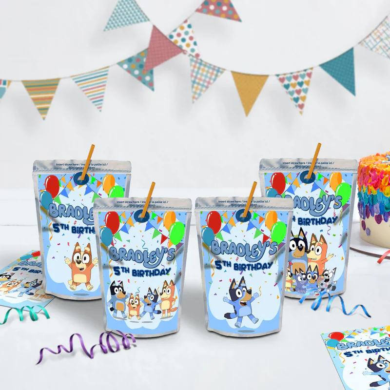 Bluey Birthday Decorations, Bluey and Bingo Party Supplies, Bluey Themed, Bluey Digital Template, Editable Bluey Image SVG PNG