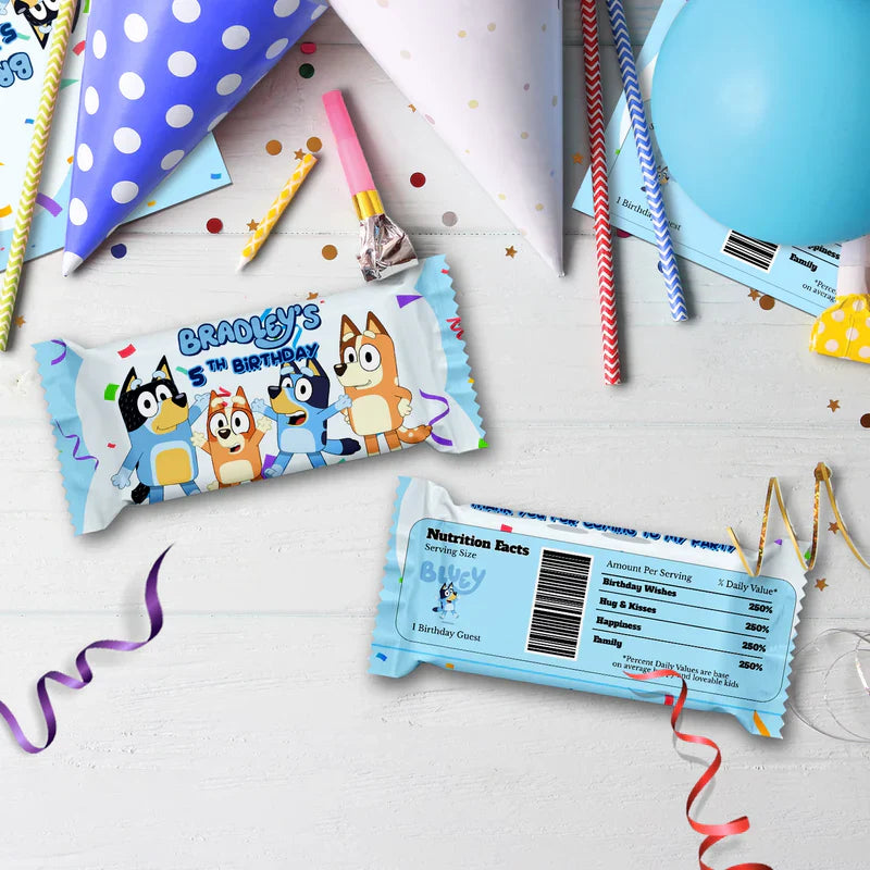 Bluey Birthday Decorations, Bluey and Bingo Party Supplies, Bluey Themed, Bluey Digital Template, Editable Bluey Image SVG PNG