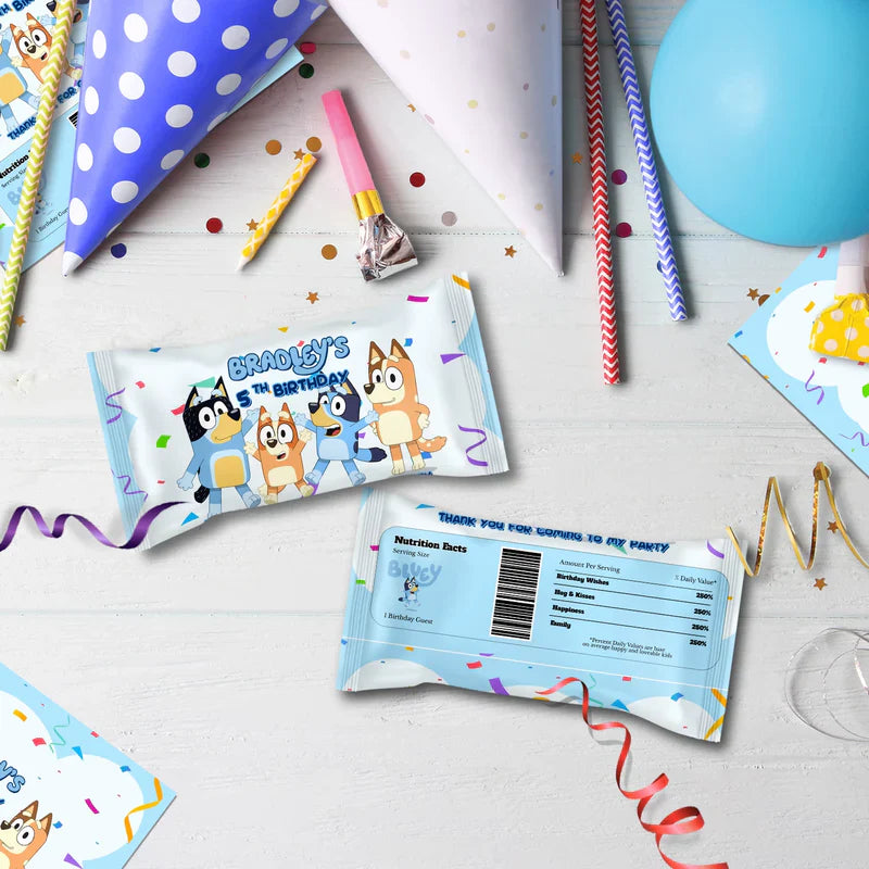 Bluey Birthday Decorations, Bluey and Bingo Party Supplies, Bluey Themed, Bluey Digital Template, Editable Bluey Image SVG PNG