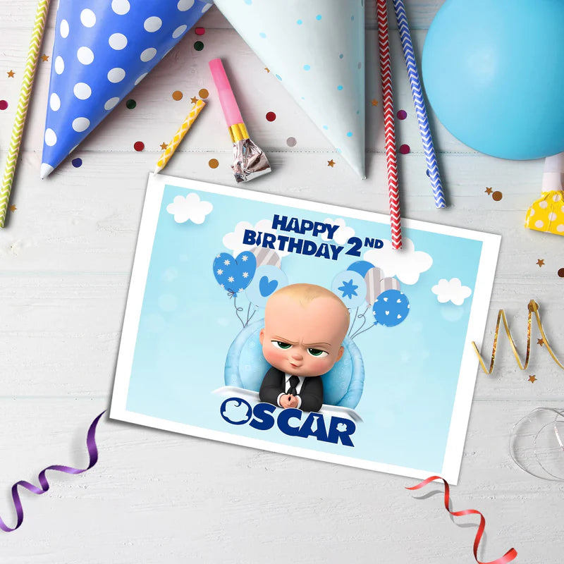 The Boss Baby Sheet Cake Topper Personalized Edible Print