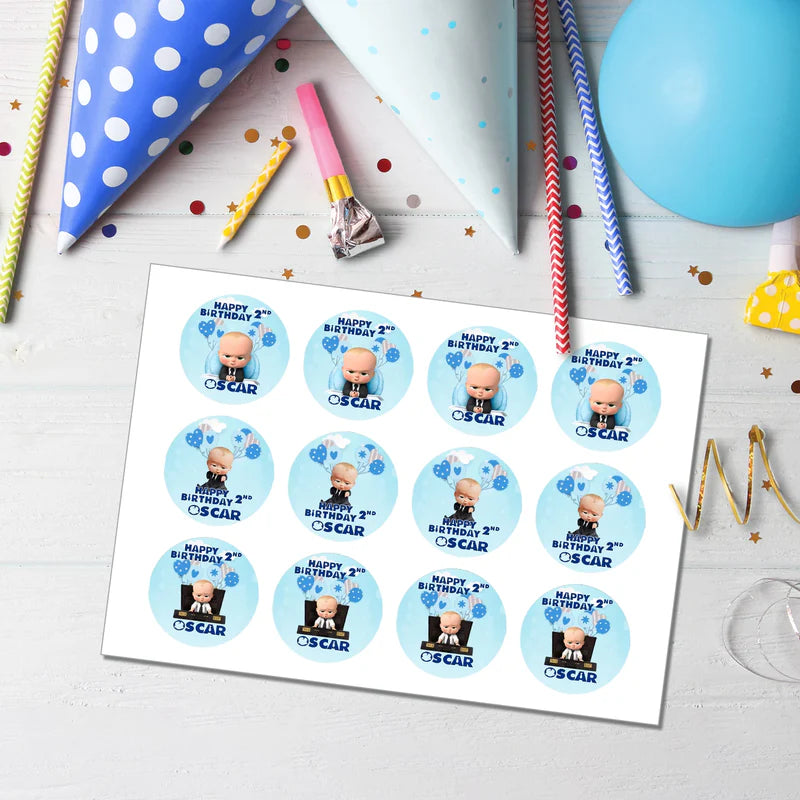 The Boss Baby Cupcake Toppers Custom Party Decorations