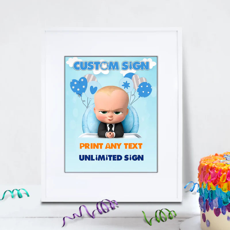 The Boss Baby Birthday Decorations, The Boss Baby Party Supplies, The Boss Baby Themed, The Boss Baby Digital Template, Editable The Boss Baby Image SVG PNG